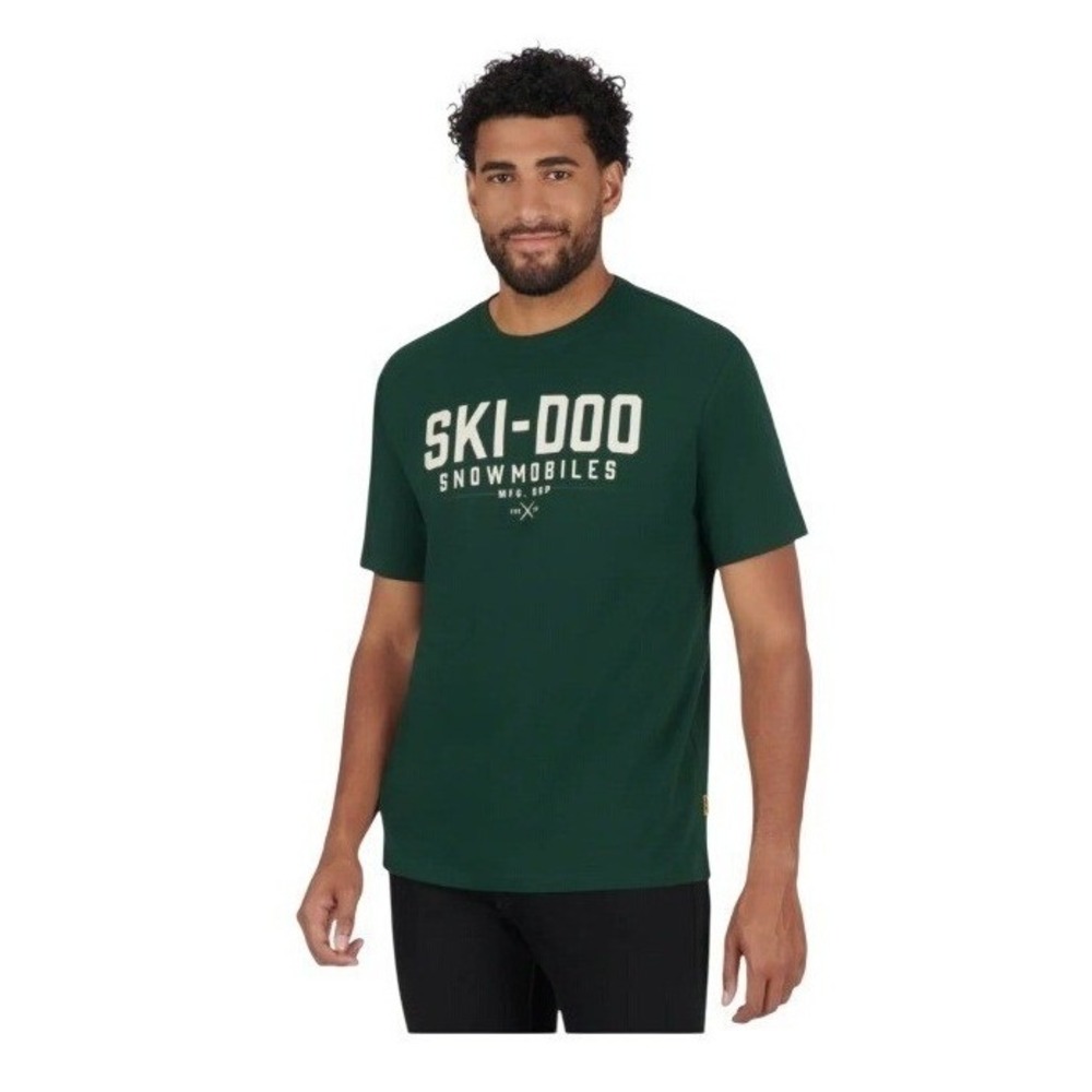 Ski-Doo Vintage Logo Graphic Tee Hunter Green‎ Cotton Knit XL